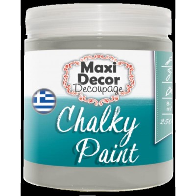 Χρώμα Κιμωλίας 250ml Maxi Decor Chalky 523 Γκρι Ανοιχτό_CH523250